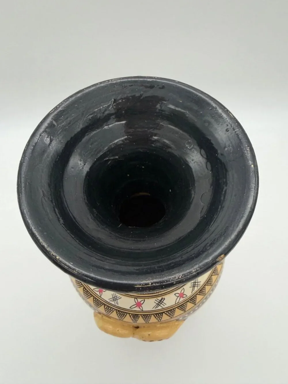 Greek Amphora Vase Black Figure Pottery Hand Painted Ceramic 8.5 In Museum Decor